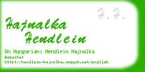 hajnalka hendlein business card